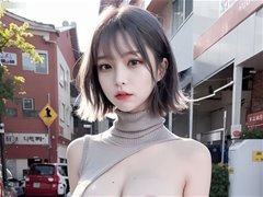 童贞杀手之开胸毛衣的AI美女